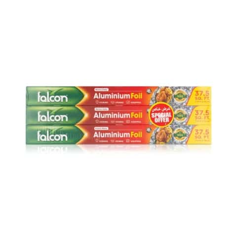 Falcon Aluminium Foil 3 x 37.5 Sq Ft 7.74M845Cm
