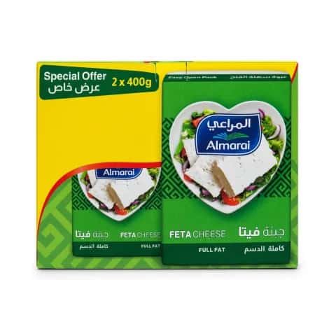 Almarai Feta Cheese Full Fat 2 x 400g