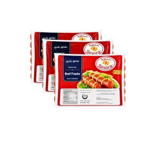 Siniora Beef Franks 3 x 320g