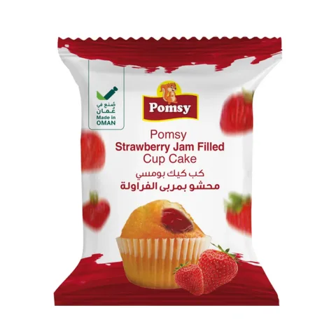 Pomsy Strawberry Cup Cake 25g