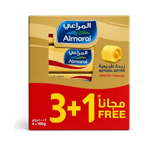 Almarai Butter Unsalted 4 x 100g