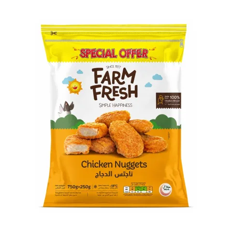 Farm Fresh Chicken Nuggets 750+250g