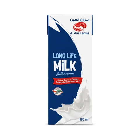 Al Ain Farms Milk Long Life Full Cream 180ml