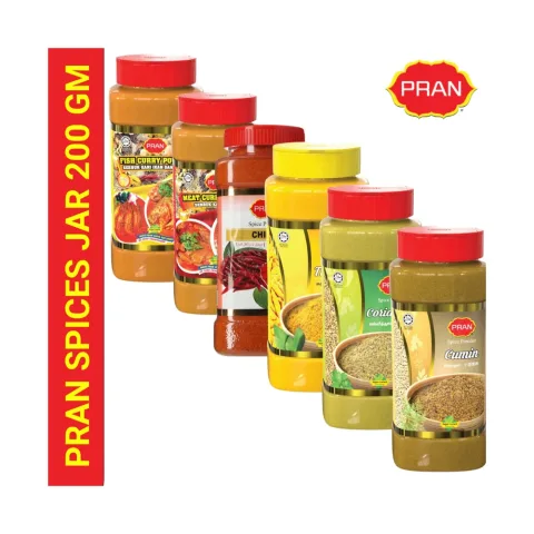 Pran Spice Jar Combo Turmeric-Curry-Corian 200g