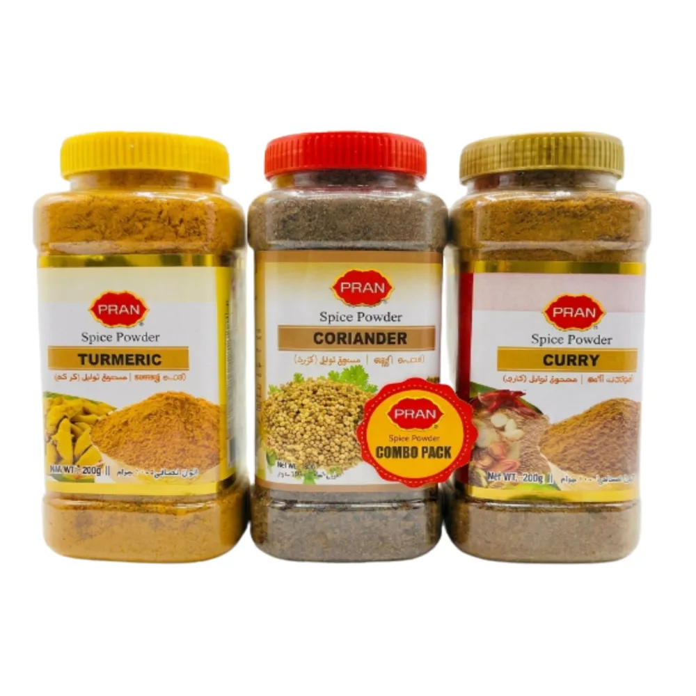 Pran Spice Jar Combo Turmeric-Curry-Corian 200g
